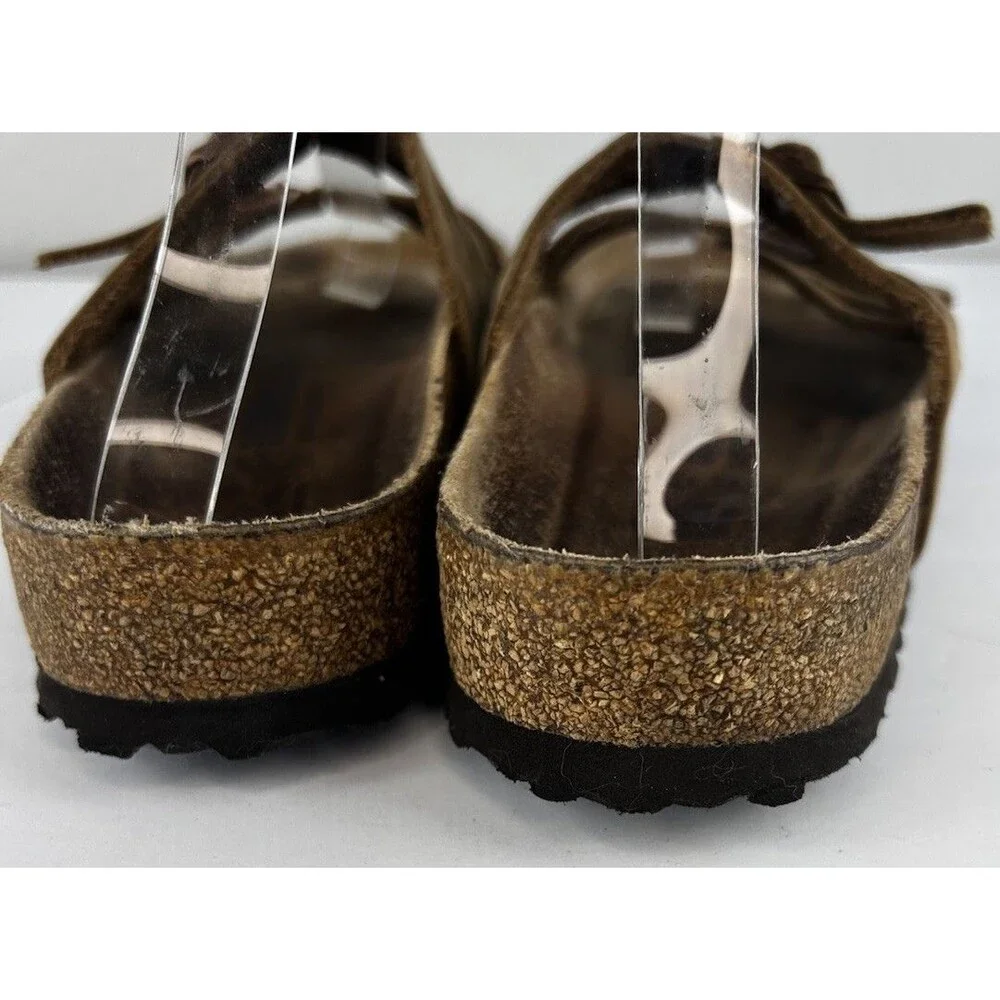 Birkenstock Granada Tobacco Brown Oiled Leather Soft Footbed Sandals 39 8 - 8.5
